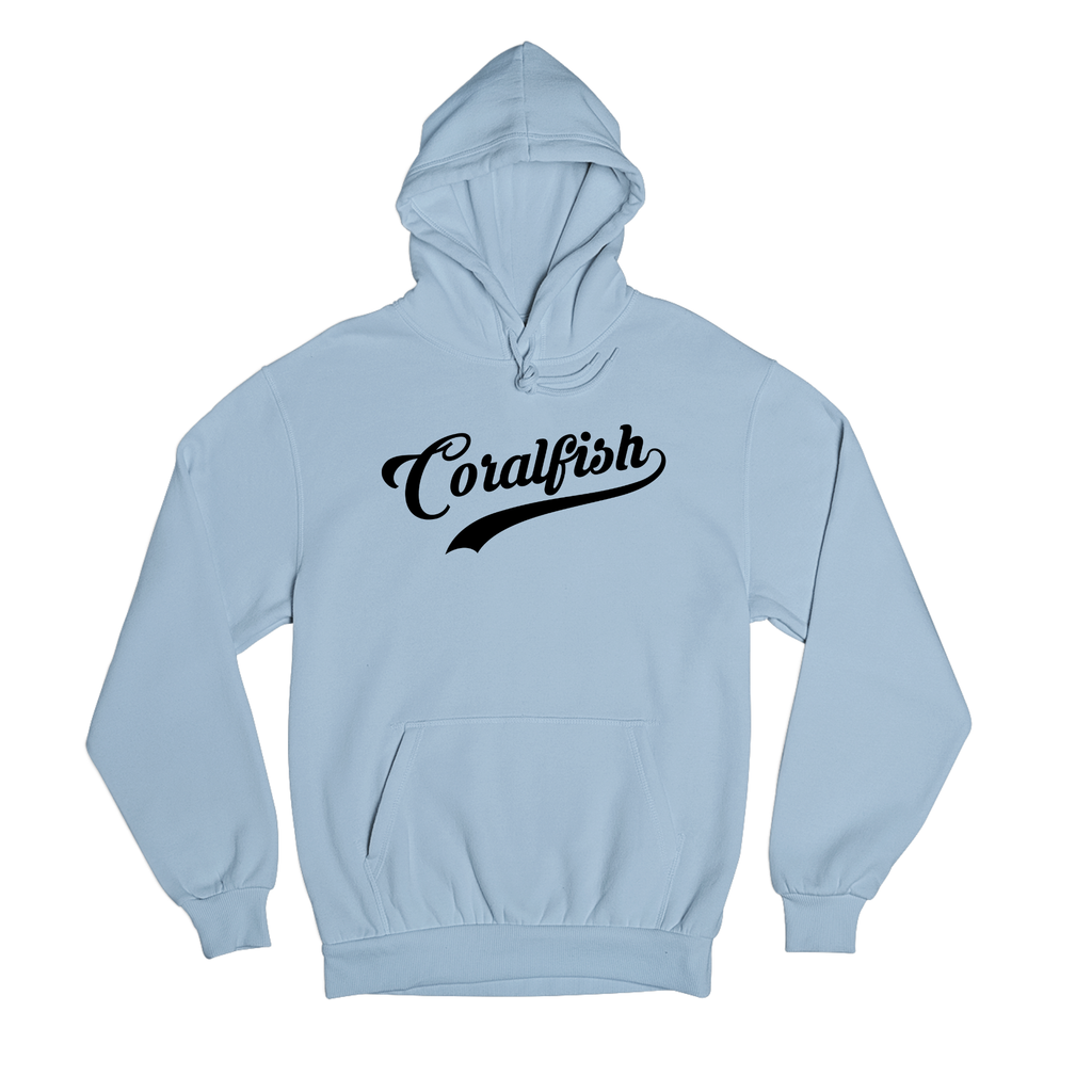 CoralFish Baseball Baby Blue Hoodie